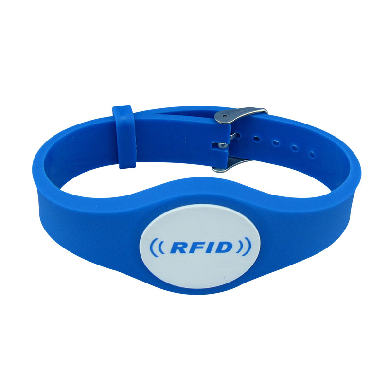 125KHZ ID Slap RFID Rubber Pvc สายรัดข้อมือ